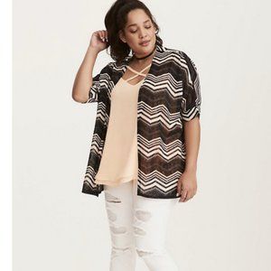 Torrid Chevron Hacci Dolman Cardigan size 2